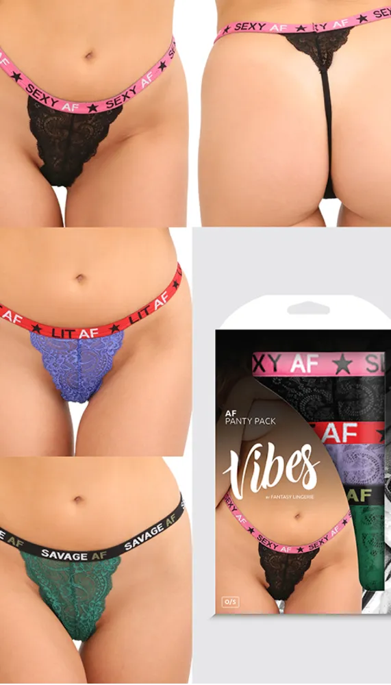 AF  Thong Panty Pack - Set of 3!