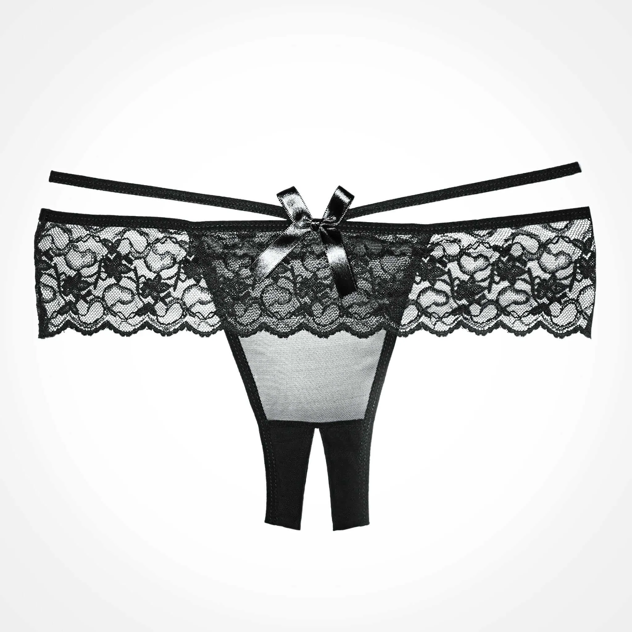 Allure Adore Angel Panty - Black, One Size