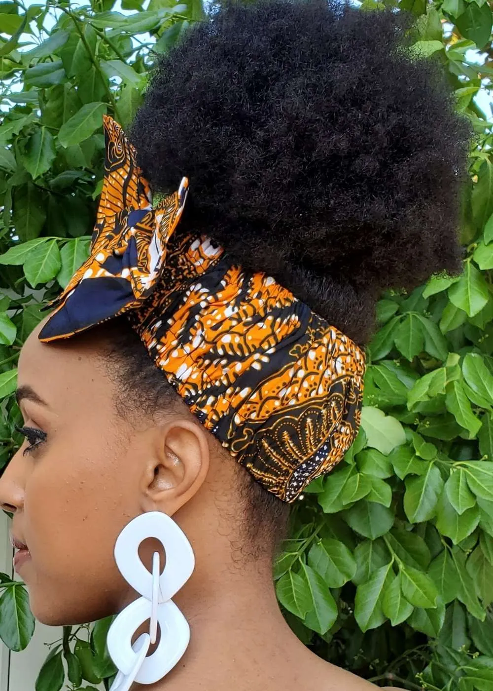 Amou African Print Slide-on Head Band