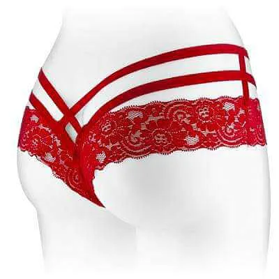 Anne Crotchless Thong Red