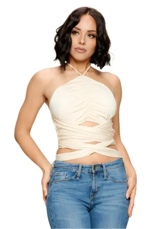 Bandage Crop Halter Top