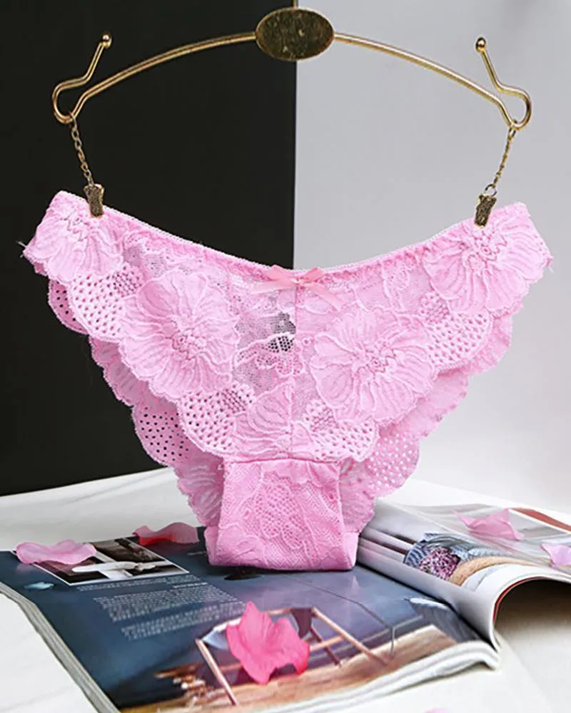 Bowknot Design Crochet Lace Panties