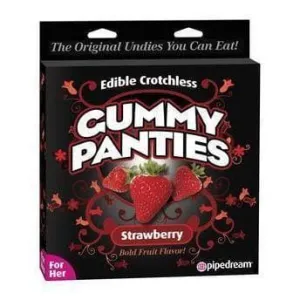 Edible Crotchless Gummy Panties - Strawberry