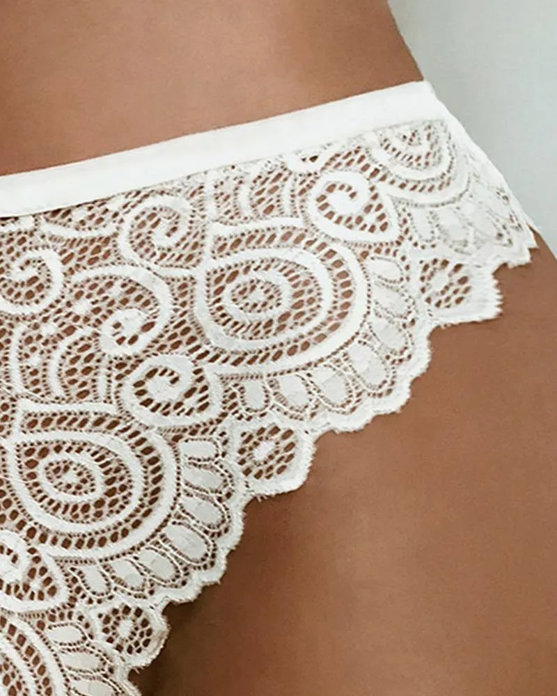 Guipure Lace Hollow Out Panty