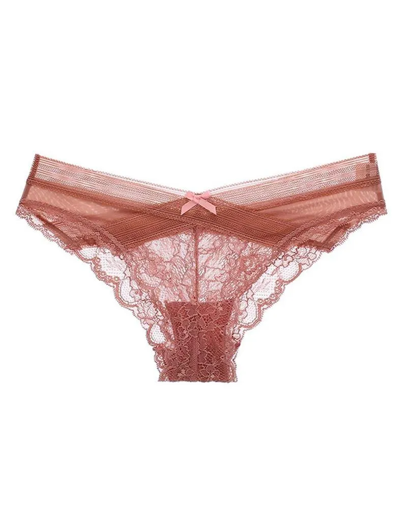 Guipure Lace Sheer Mesh Bandage Panty