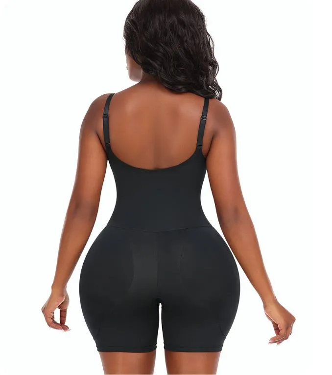 Lace Shapewear Bodysuit with Hip Pads Butt Lifter and Waist Slimmer Slimming Control Panties