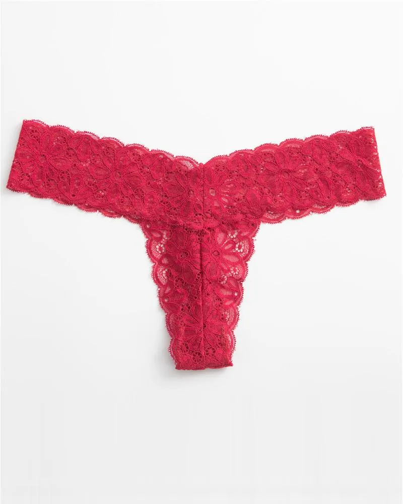 Lace Skinny Low Waist Thong Panties