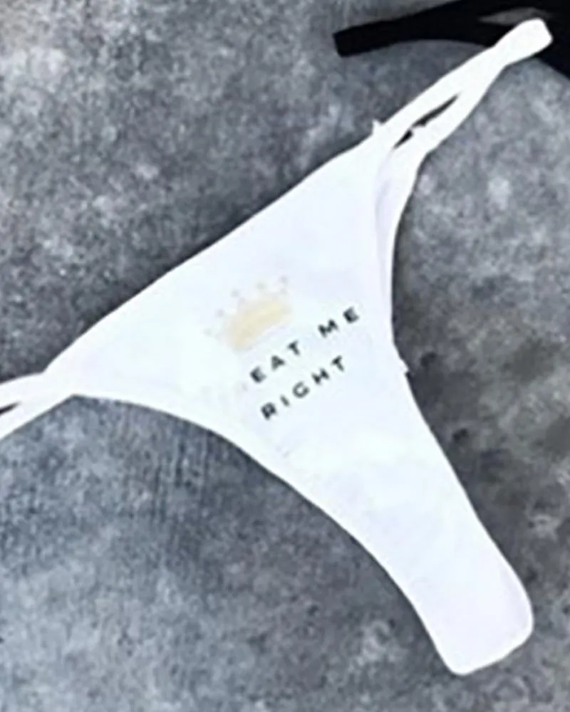 Letter Print Sexy Thong