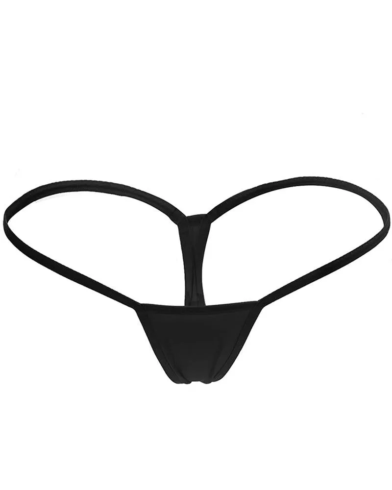 Plain Low-waisted one-line Skinny Sexy Panties