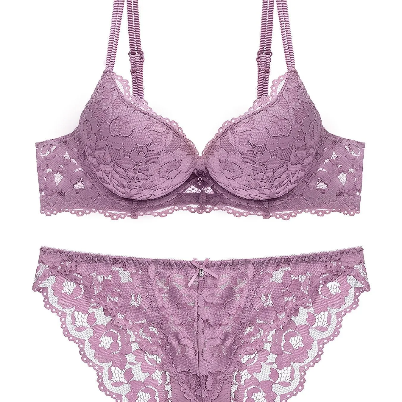 Push-Up Lace Embroidery Lingerie Set – Perfect Valentine's Day Gift