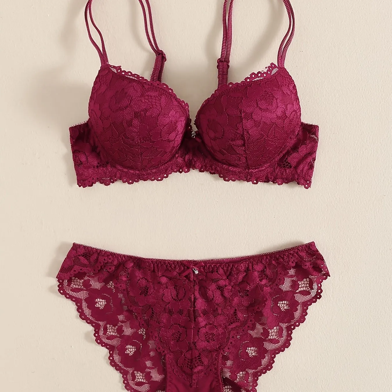 Push-Up Lace Embroidery Lingerie Set – Perfect Valentine's Day Gift