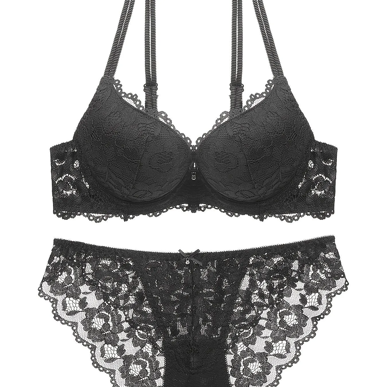 Push-Up Lace Embroidery Lingerie Set – Perfect Valentine's Day Gift