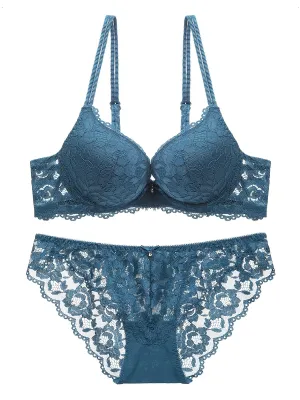 Push-Up Lace Embroidery Lingerie Set – Perfect Valentine's Day Gift