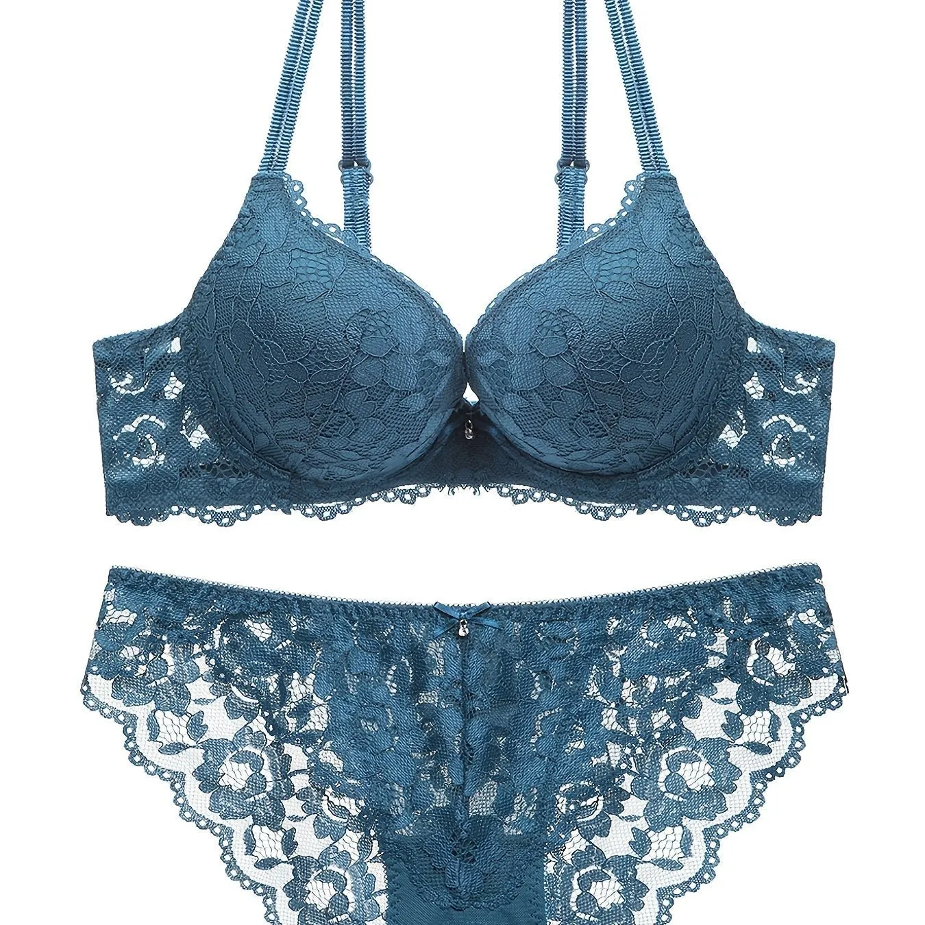 Push-Up Lace Embroidery Lingerie Set – Perfect Valentine's Day Gift