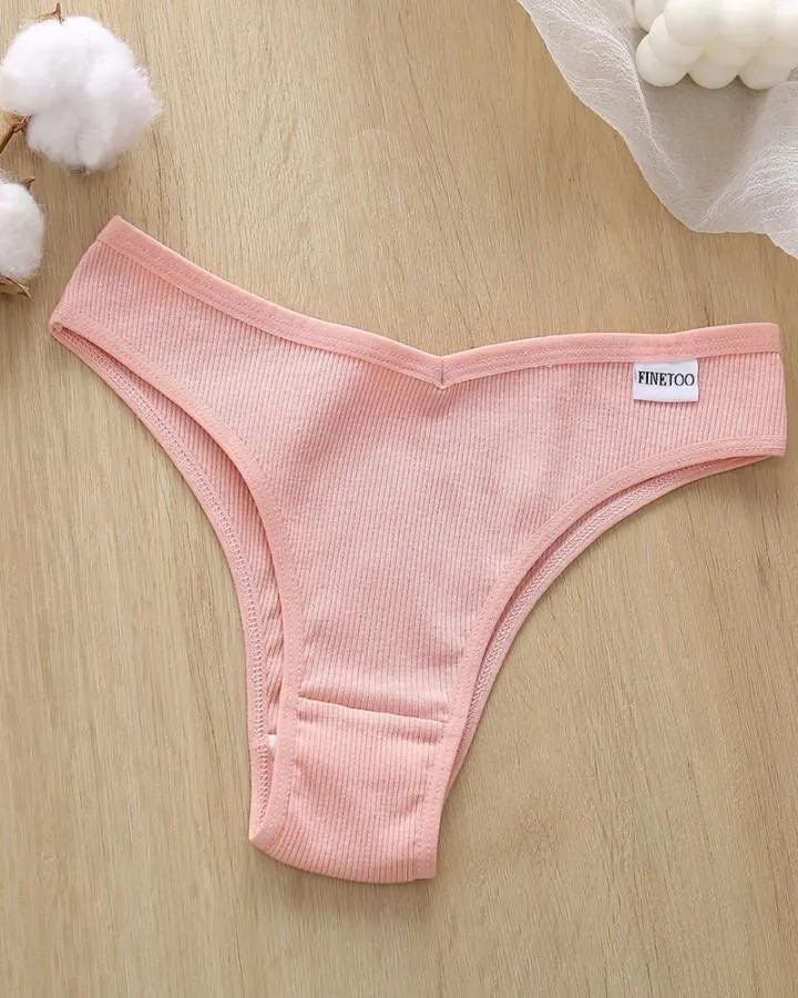 Ribbed Skinny Low Waist Panties