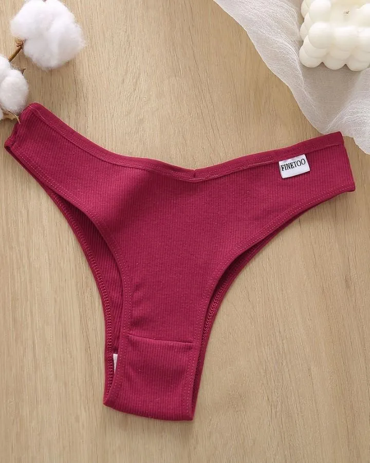 Ribbed Skinny Low Waist Panties