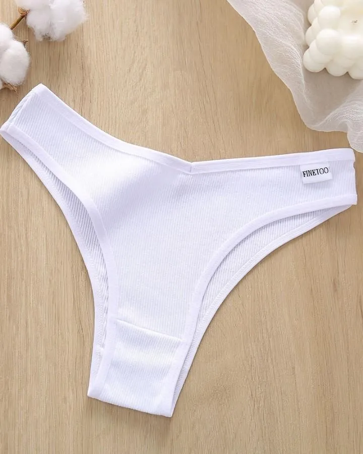 Ribbed Skinny Low Waist Panties