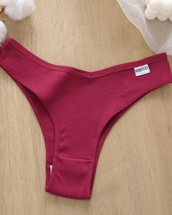 Ribbed Skinny Low Waist Panties