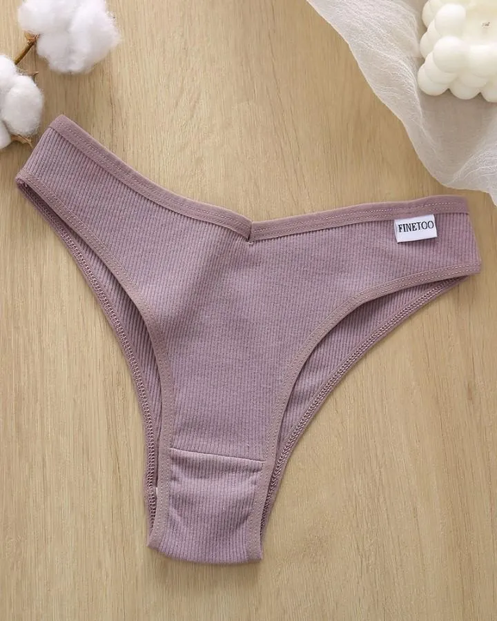 Ribbed Skinny Low Waist Panties