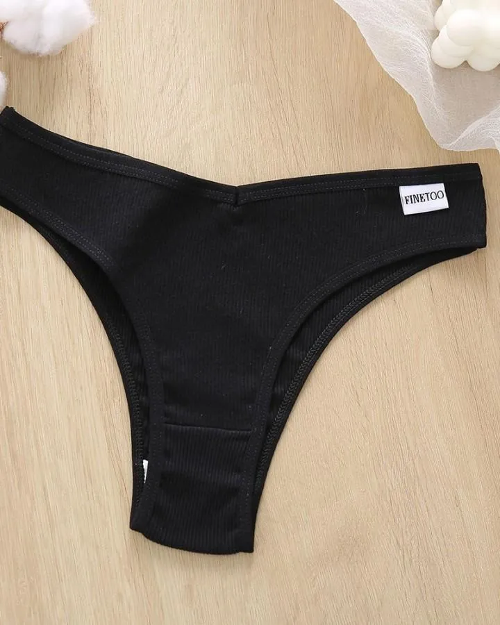 Ribbed Skinny Low Waist Panties