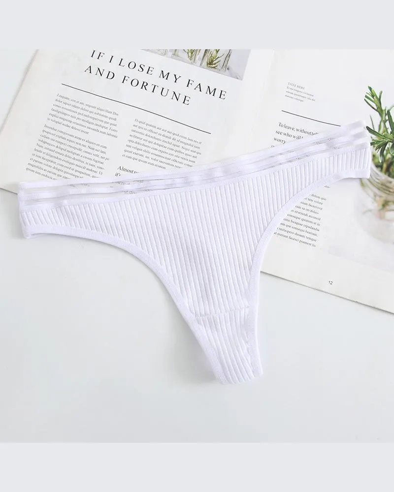 Skinny Solid Color Low Waist Panties