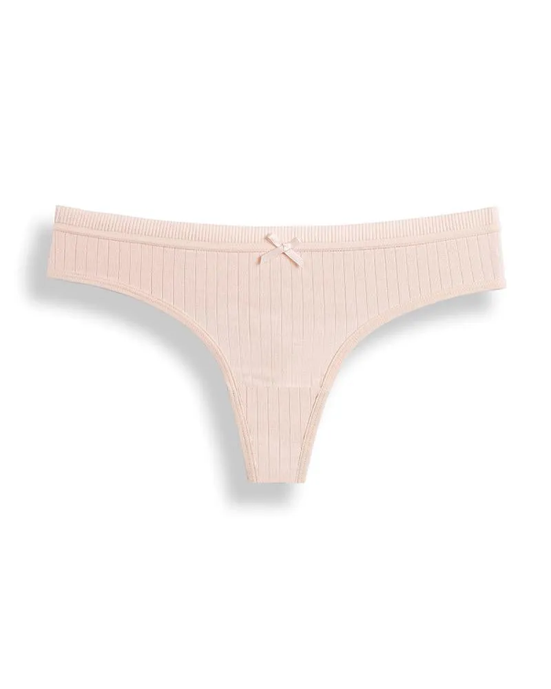 Splicing Bow Low Waist Skinny Panties