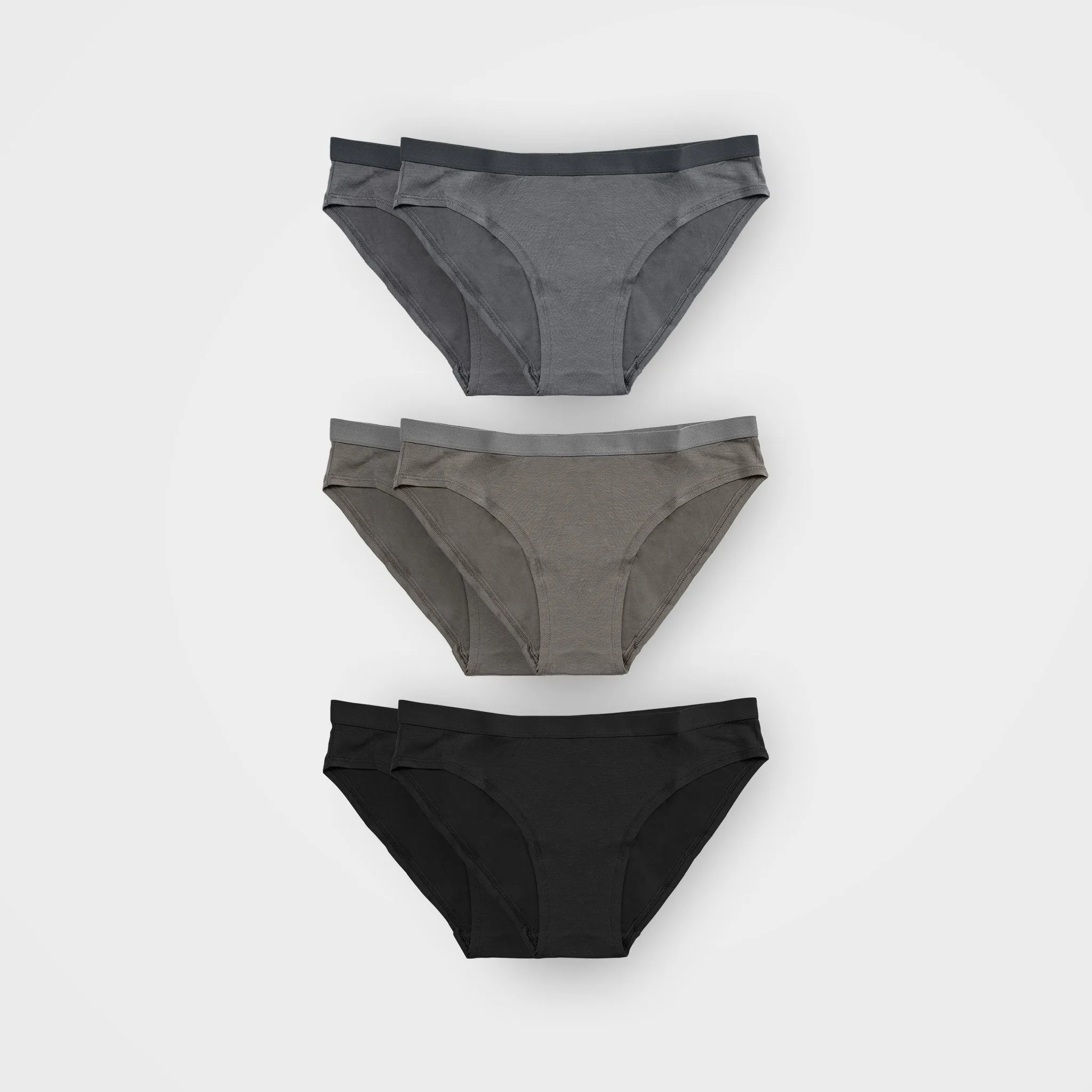 Women's Bikini Underwear, 3 Colours - 6 Pack | TENCEL™ Lyocell